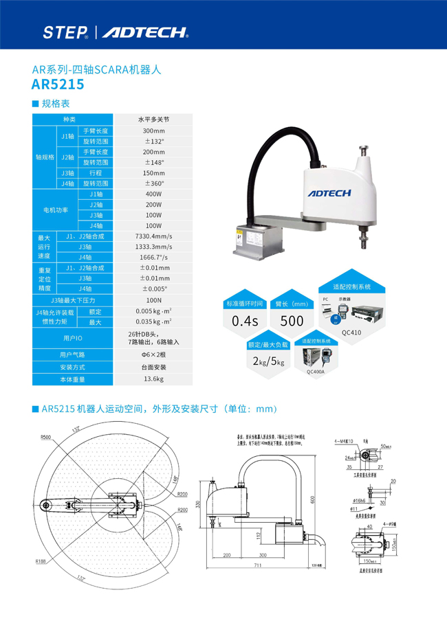 眾為興四軸scara機器人AR5215 圖片關鍵詞
